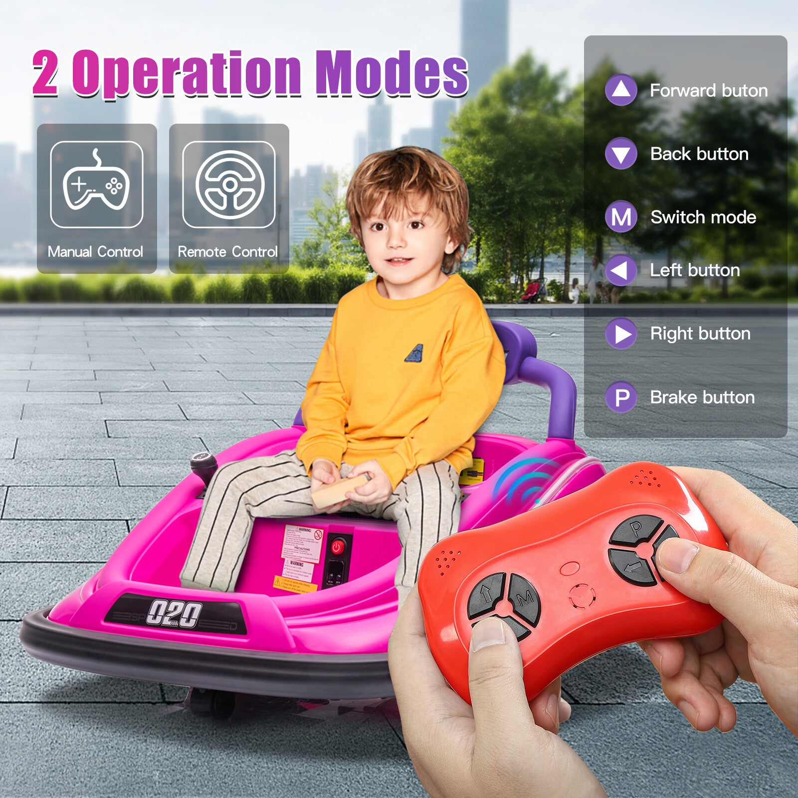 12V Electric Kids Ride-On Toy Car with Remote Control for Ages 3+ Trend Times Variant 4