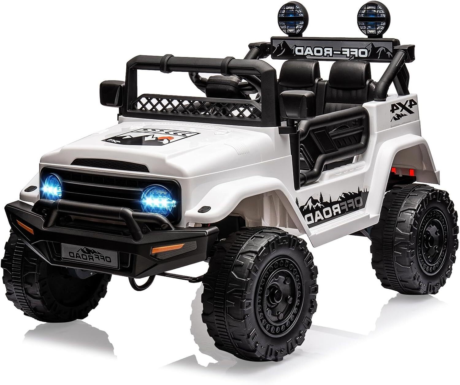 12V Electric Kids Ride-On Jeep Car with Battery Power, LED Lights, and Remote Control Trend Times 0