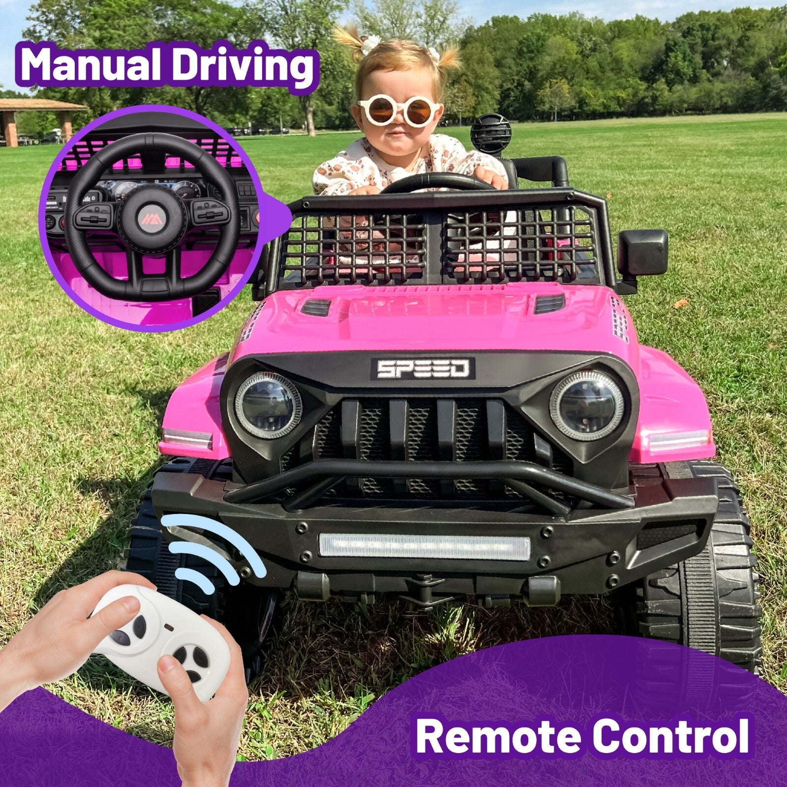 12V Electric Kids Ride-On Jeep with Battery-Powered Wheels, Remote Control, and LED Lights Trend Times 1