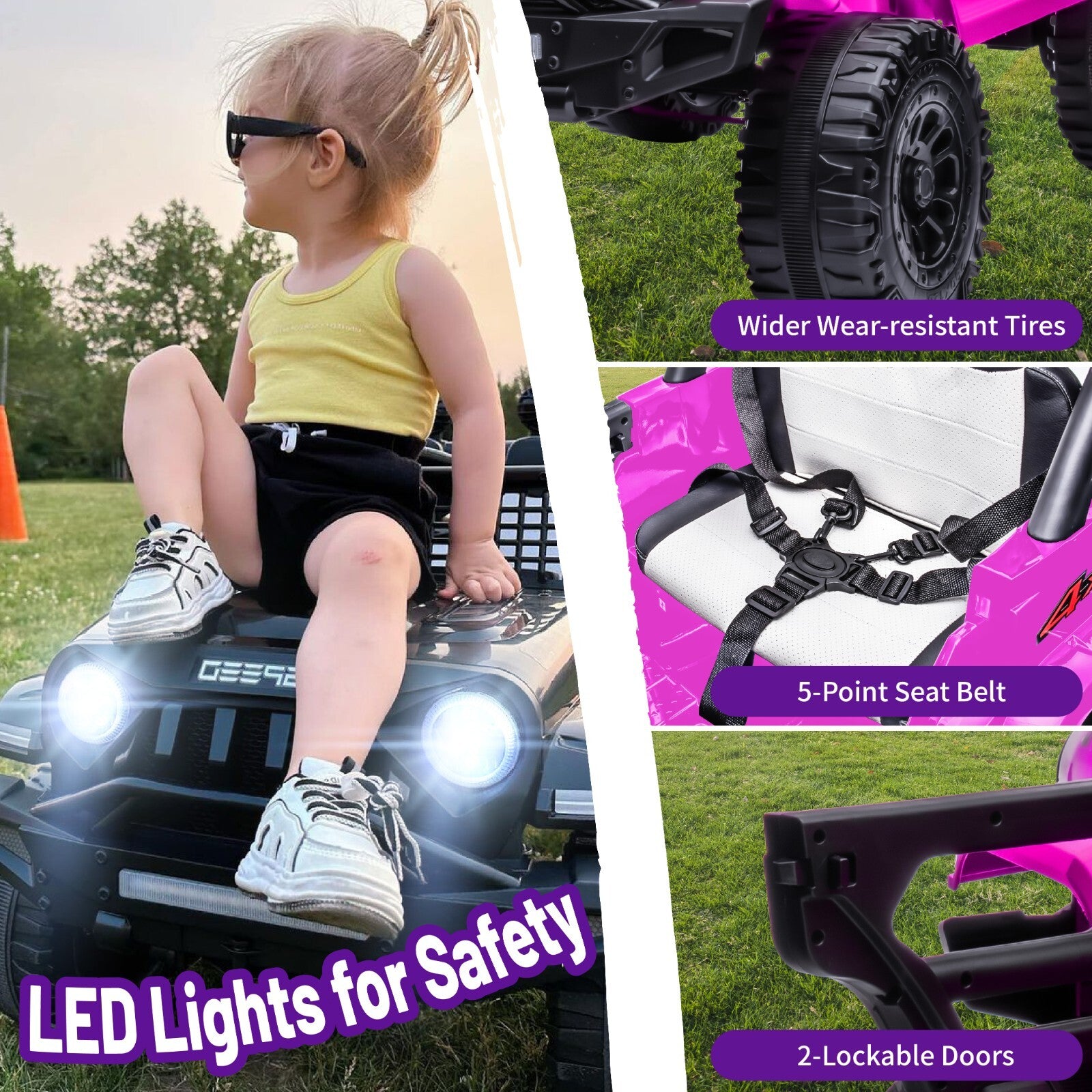 12V Electric Kids Ride-On Jeep with Battery-Powered Wheels, Remote Control, and LED Lights Trend Times 3