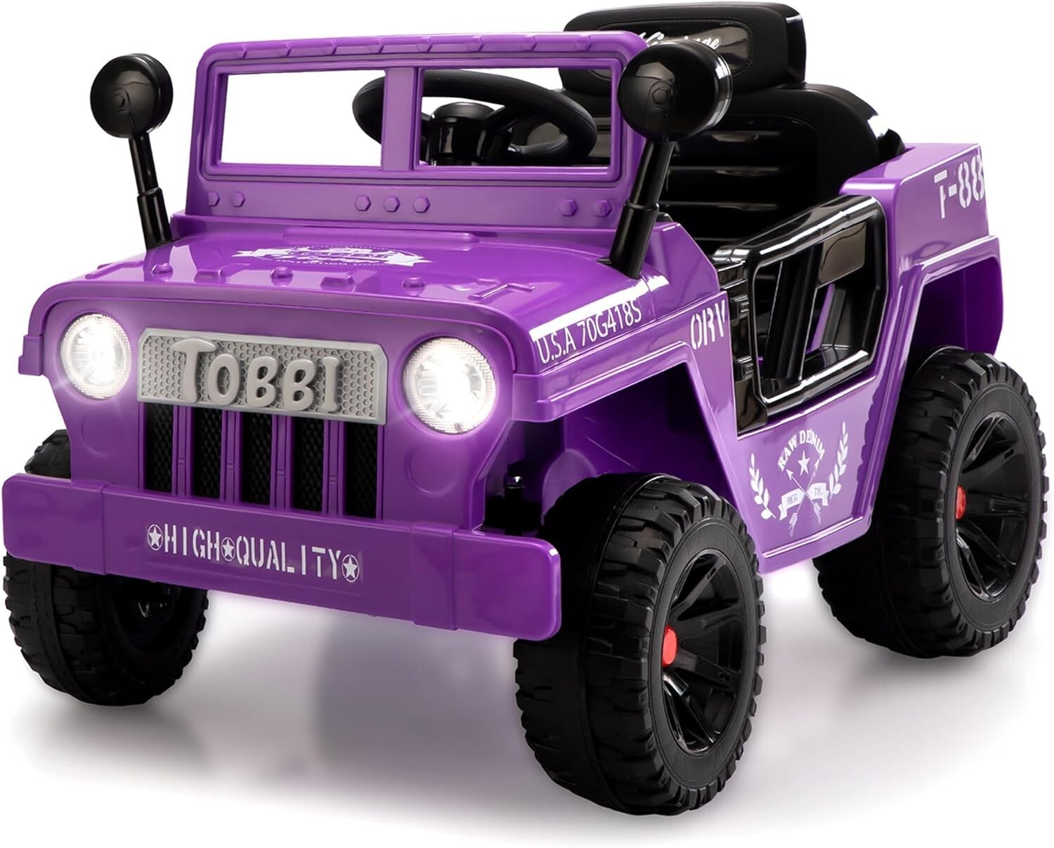 12V Electric Kids Ride-On Jeep Car with Battery Power, Remote Control, and LED Lights Trend Times 2