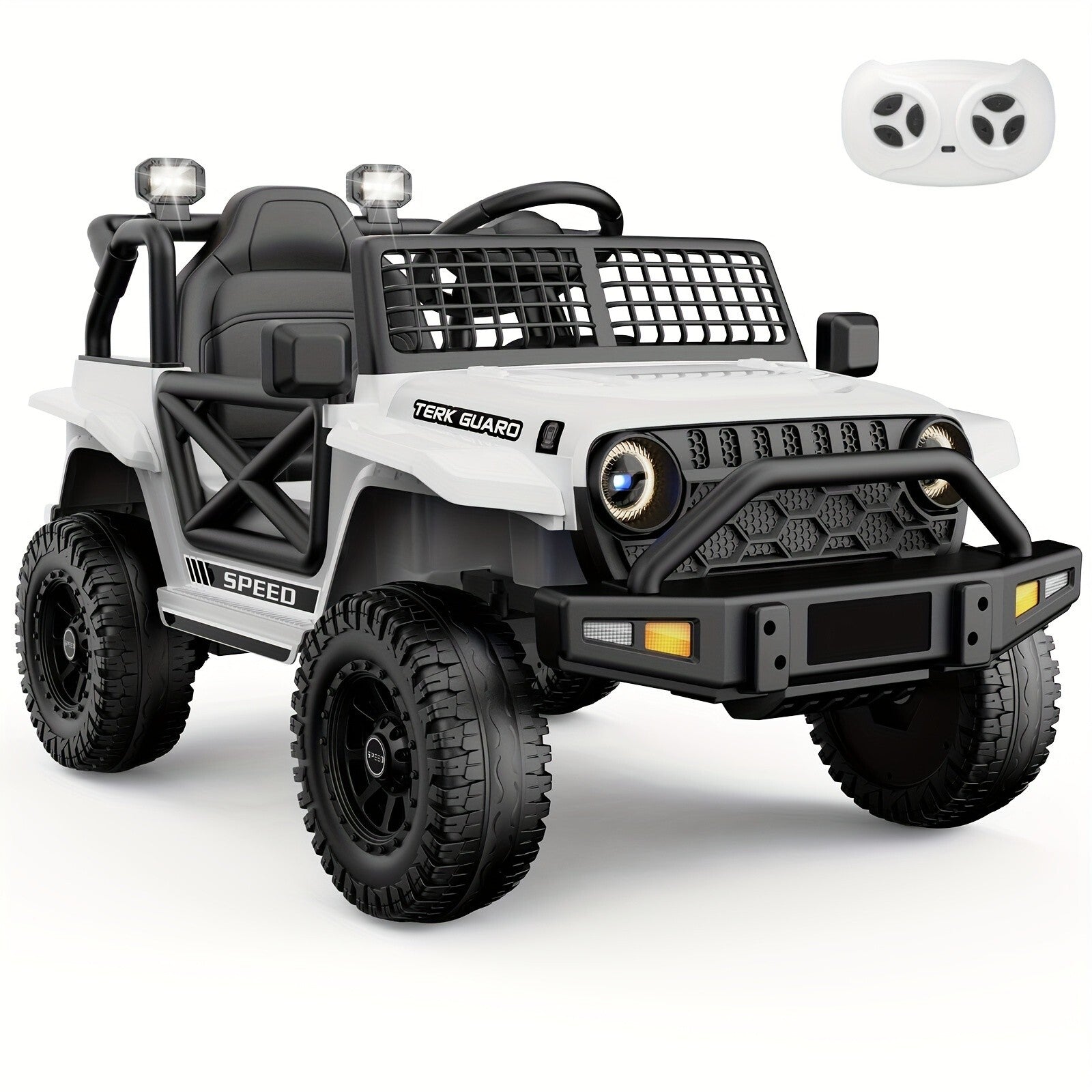 12V Kids Electric Ride-On Jeep Car with Battery Power, Remote Control, and LED Lights Trend Times 3
