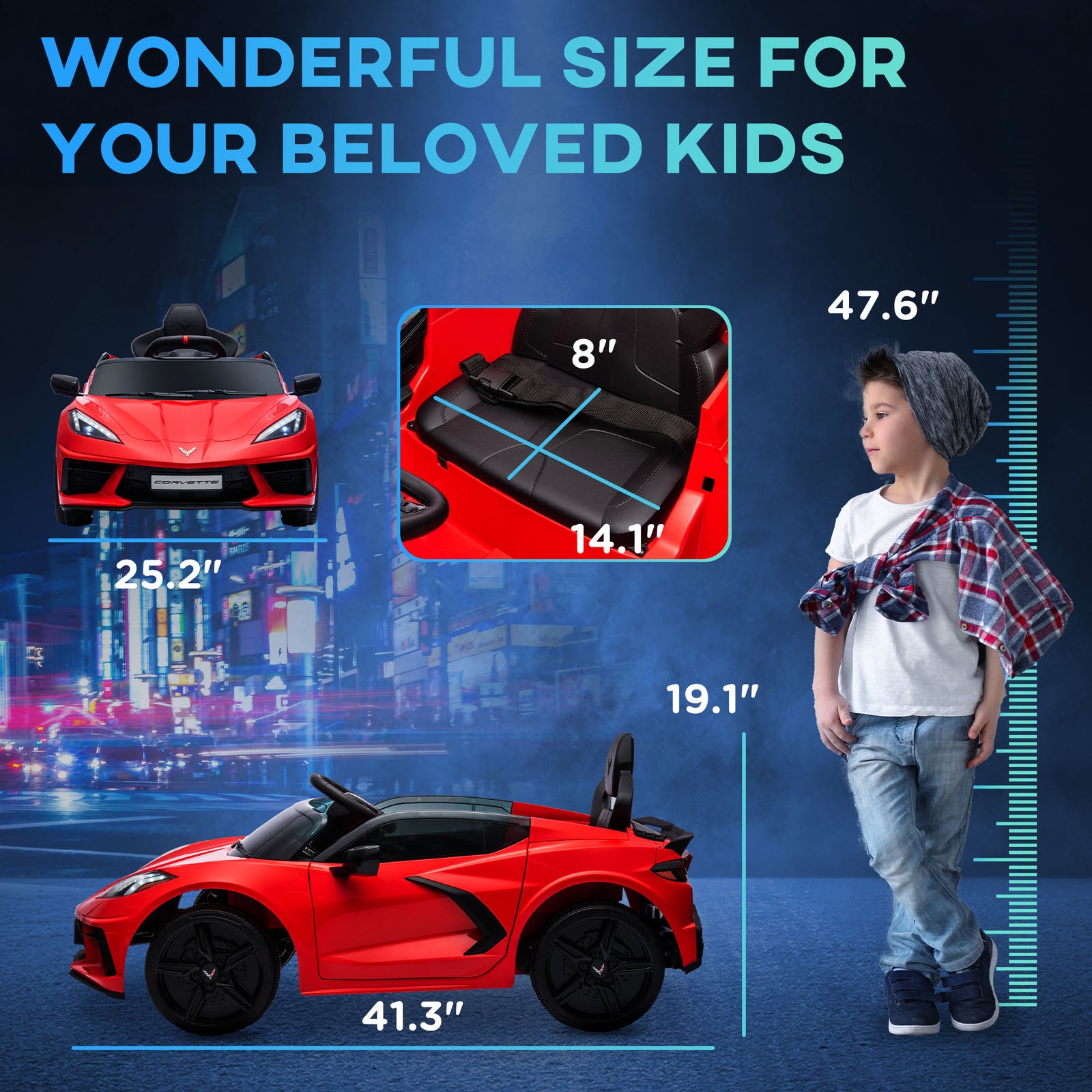 12V Kids Electric Ride-On Car with Remote Control, Suspension System, and Slow Start Trend Times 2