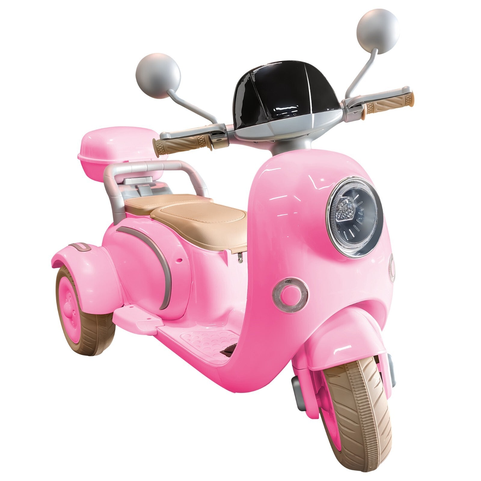 12V Kids Electric Ride-On Moped Motorcycle 2-Seater with Bluetooth and LED Lights Trend Times Variant 4