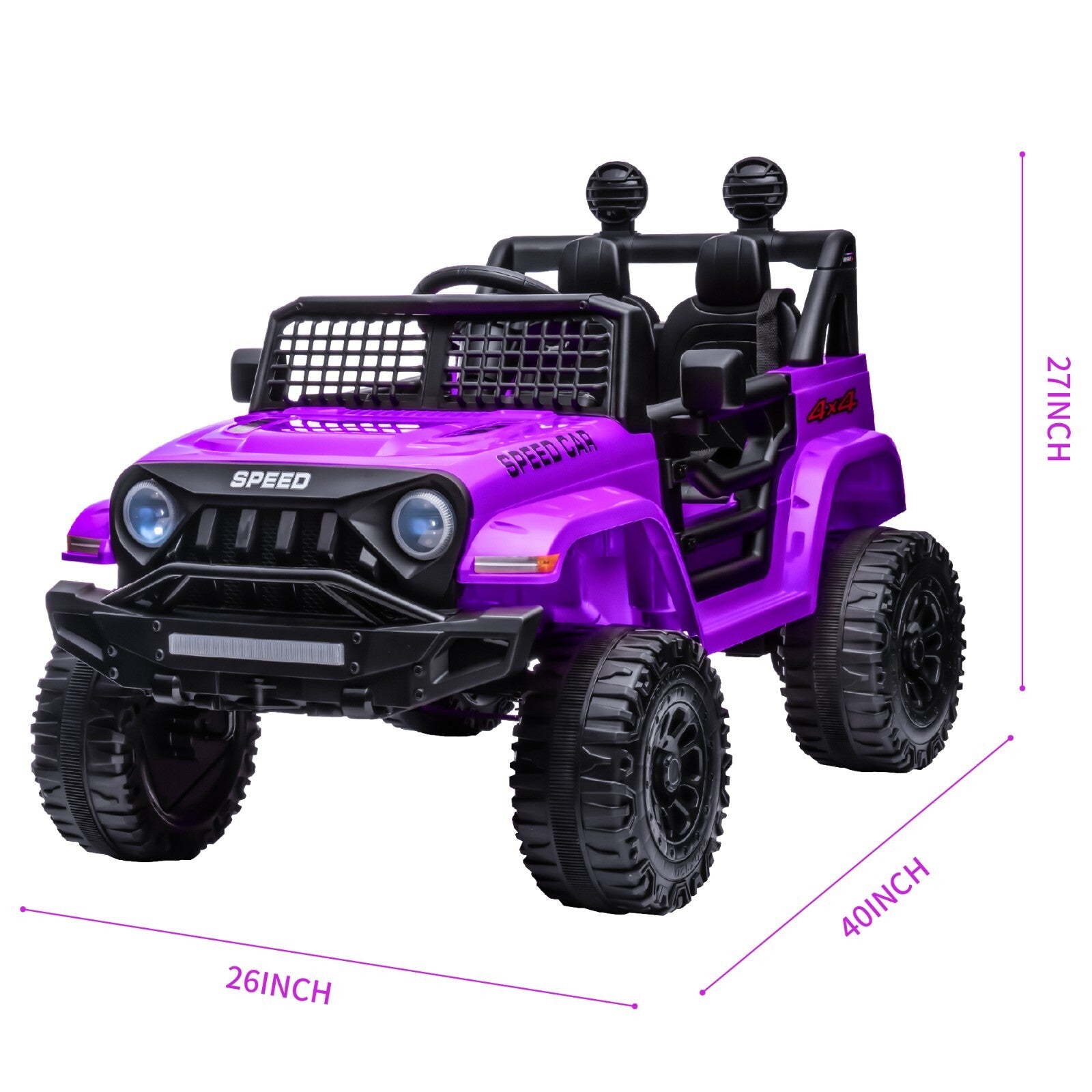 12V Electric Kids Ride-On Jeep Car with Power Wheels, 4mph Speed, LED Lights, and Parental Remote Control Trend Times 5