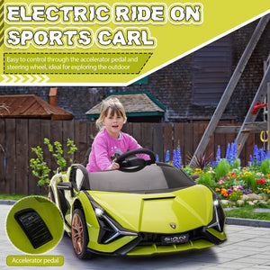 12V Kids Licensed Lamborghini SIAN Electric Ride-On Car with Remote Control Trend Times 5