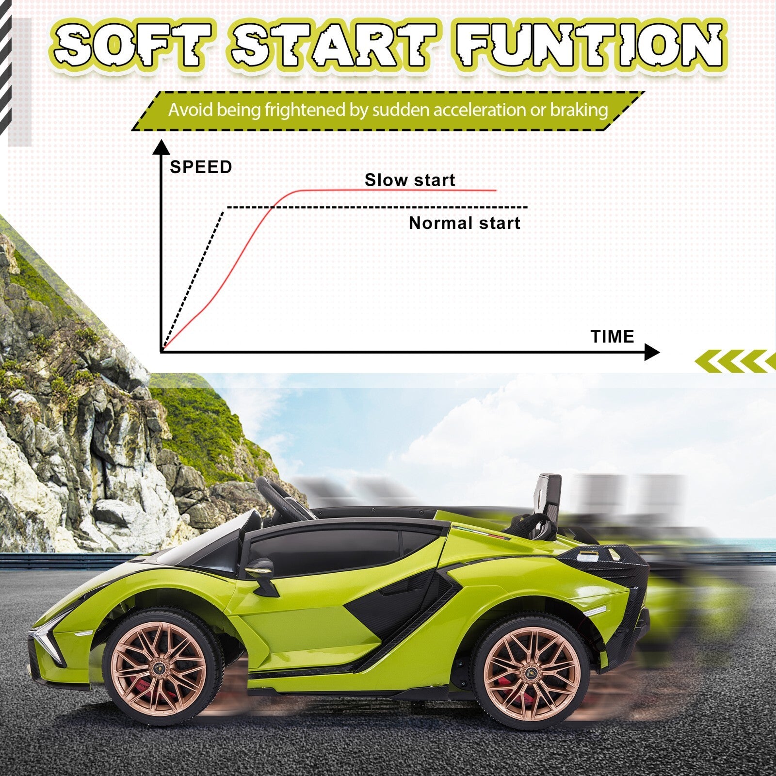 12V Kids Licensed Lamborghini SIAN Electric Ride-On Car with Remote Control Trend Times 8