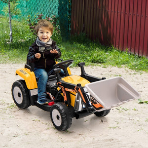 12V Kids Ride-On Excavator Truck with Adjustable Arm and Bucket Toy Trend Times 1