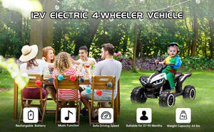 12V Electric Kids Ride-On ATV Quad with Battery Powered 4 Wheels and Adjustable Speed Trend Times 10