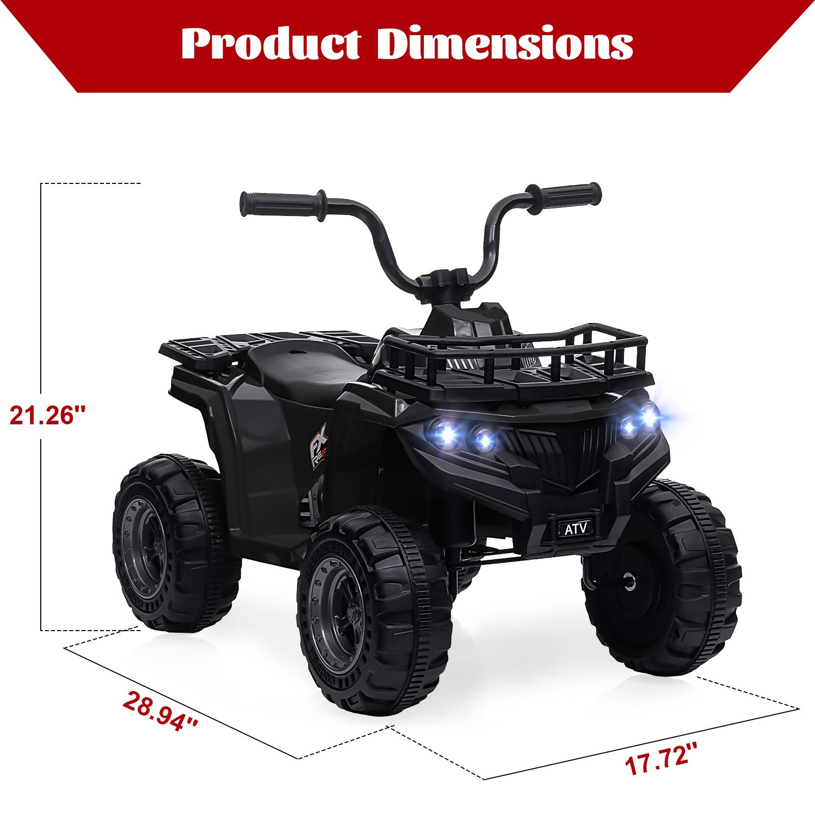 12V Battery-Powered Electric Ride-On Car for Kids with LED Lights Trend Times 11