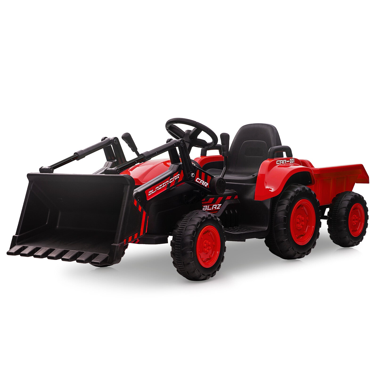 12V Kids Electric Ride-On Tractor and Bulldozer Vehicle with Trailer and Music Trend Times 17