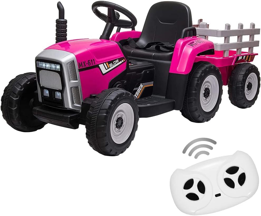 12V Electric Kids Ride-On Tractor Car with Trailer and Remote Control Trend Times 0