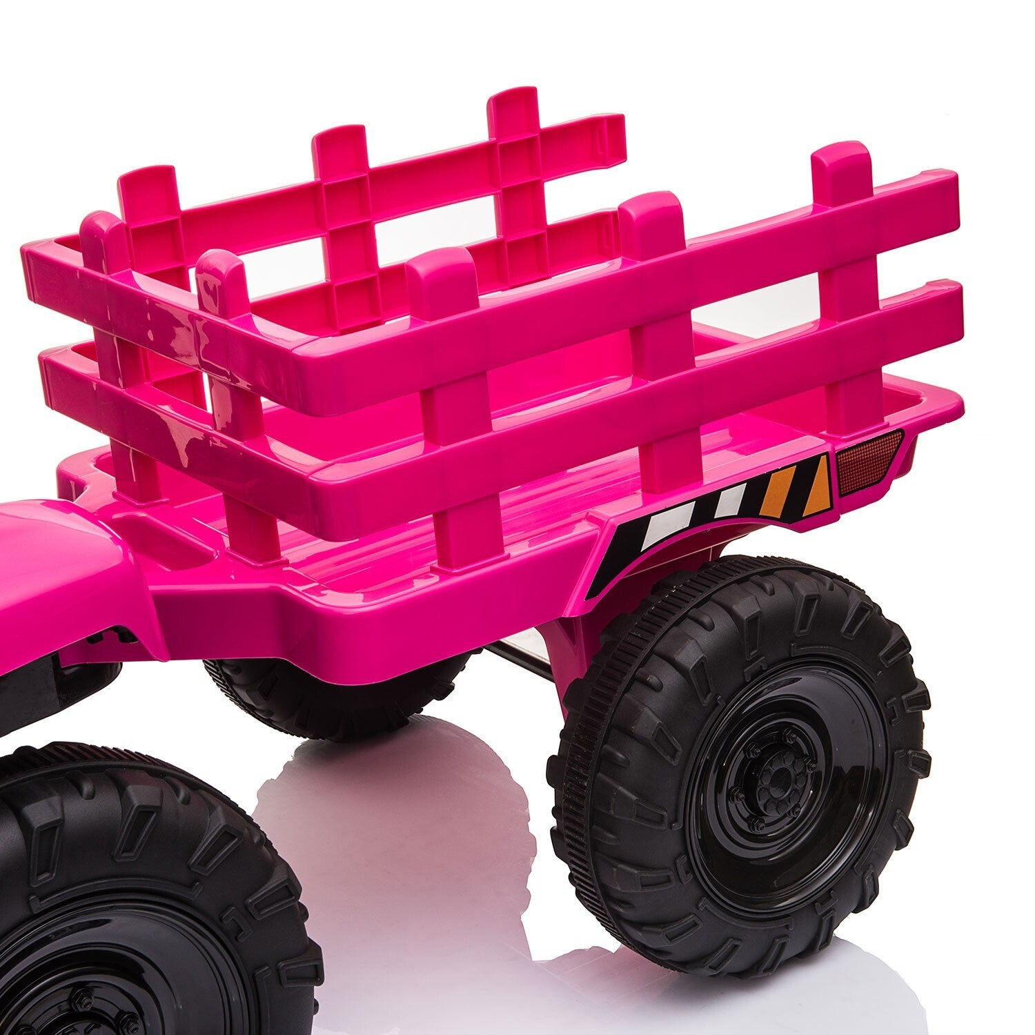 12V Electric Ride-On Tractor with Trailer Battery Powered Toy Car for Toddlers Trend Times 13