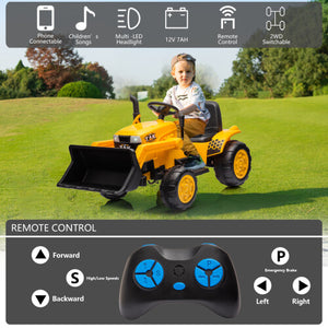12V Electric Ride-On Kids Tractor Excavator with Battery, Remote Control, and Digging Handle Trend Times 1