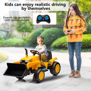 12V Electric Ride-On Kids Tractor Excavator with Battery, Remote Control, and Digging Handle Trend Times Variant 0