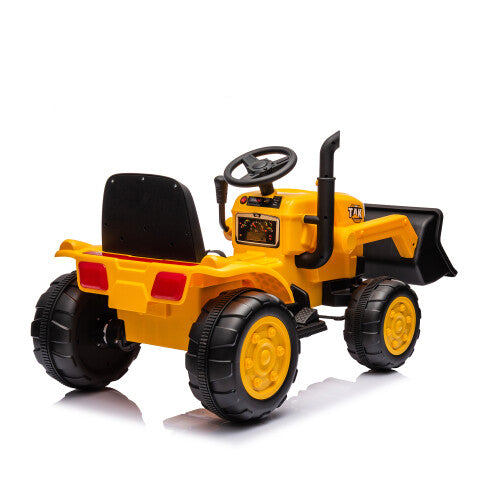 12V Battery-Powered Kids Ride-On Electric Excavator Tractor with Digging Handle Trend Times 11