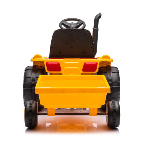 12V Electric Kids Ride-On Tractor Excavator with Detachable Trailer and Remote Control Trend Times 12