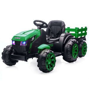 12V Electric Kids Ride-On Tractor Toy with Trailer and Remote Control Trend Times 6