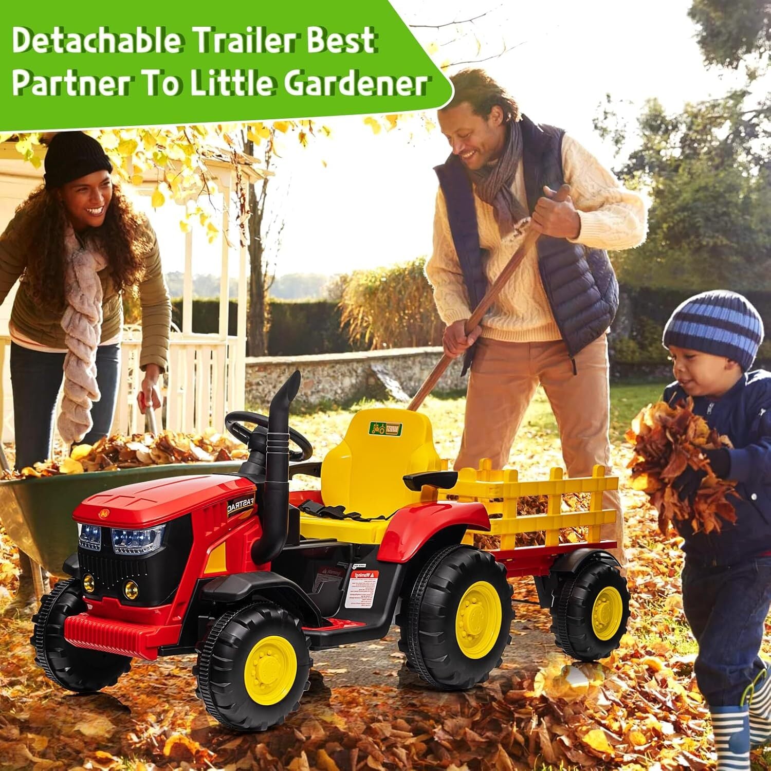 12V Kids Electric Ride-On Tractor with Remote Control and Powerful Wheels Trend Times 9