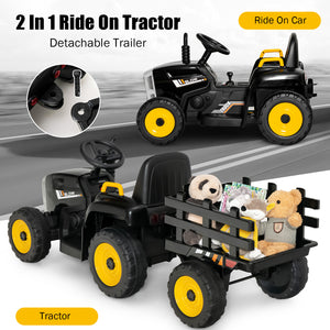 12V Kids Ride-On Tractor with Trailer, 3 Speeds and Remote Control Trend Times 2