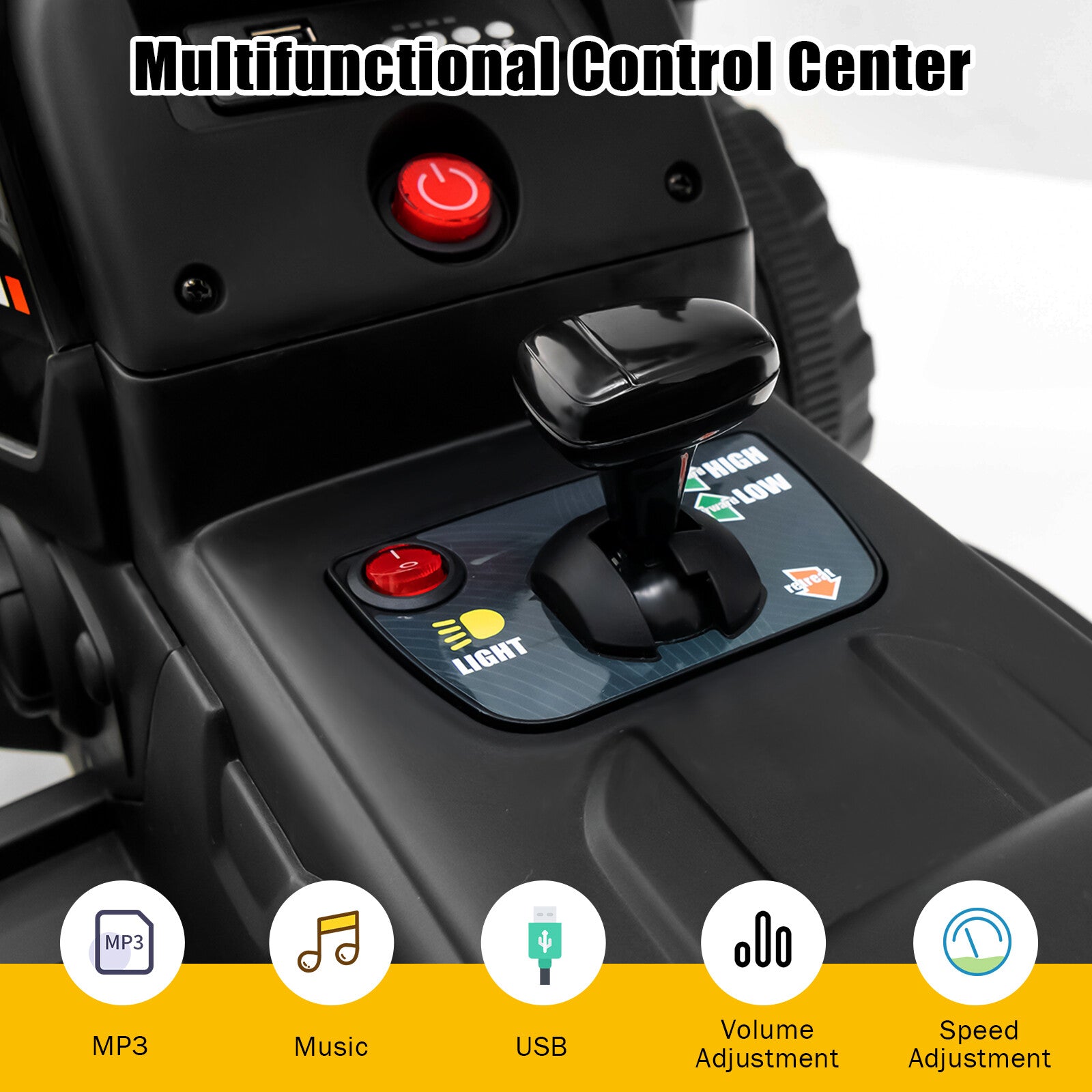 12V Kids Ride-On Tractor with Trailer, 3 Speeds and Remote Control Trend Times 3
