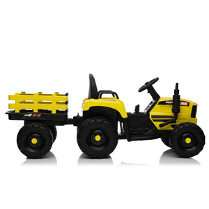 12V Battery-Powered Kids Ride-On Tractor with Trailer and Remote Control for Boys and Girls Trend Times 27