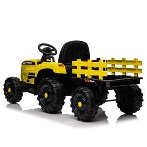 12V Battery-Powered Kids Ride-On Tractor with Trailer and Remote Control for Boys and Girls Trend Times 29