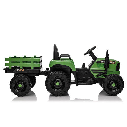 12V Battery-Powered Kids Ride-On Tractor with Trailer and Remote Control for Boys and Girls Trend Times 3