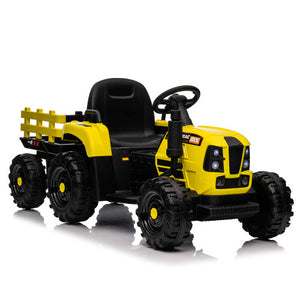 12V Battery-Powered Kids Ride-On Tractor with Trailer and Remote Control for Boys and Girls Trend Times 9