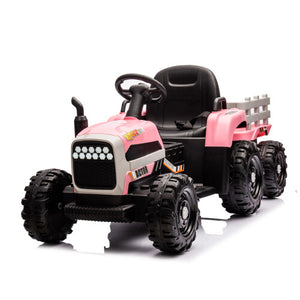 12V Kids Ride-On Tractor with Trailer, Battery Powered, Remote Control, Child-Friendly Vehicle Trend Times 10