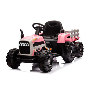 12V Kids Ride-On Tractor with Trailer, Battery Powered, Remote Control, Child-Friendly Vehicle Trend Times 8