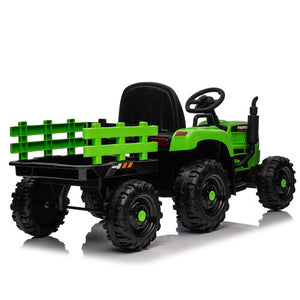 12V Battery-Powered Kids Ride-On Tractor with Trailer, Remote Control, and MP3 Music Trend Times 12