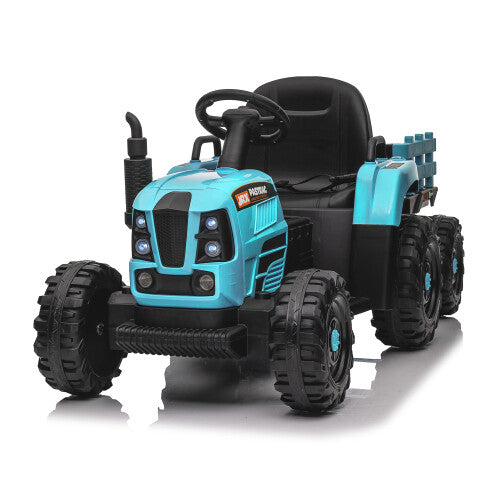12V Battery-Powered Kids Ride-On Tractor with Trailer, Remote Control, and MP3 Music Trend Times 25