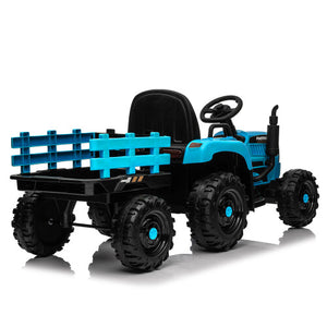 12V Battery-Powered Kids Ride-On Tractor with Trailer, Remote Control, and MP3 Music Trend Times 28