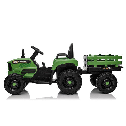 12V Battery-Powered Kids Ride-On Tractor with Trailer, Remote Control, and MP3 Music Trend Times 4