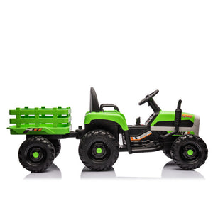 12V Battery-Powered Kids Ride-On Tractor with Trailer and Remote Control, 3-Speed Child Vehicle Trend Times 20