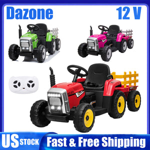 12V Kids Ride On Tractor with Trailer and Remote Control Electric Vehicle Toy Trend Times 9