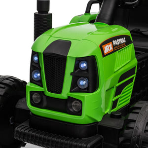 12V Battery-Powered Kids Ride-On Tractor with Trailer, Remote Control, and 3-Speed Settings Trend Times 17