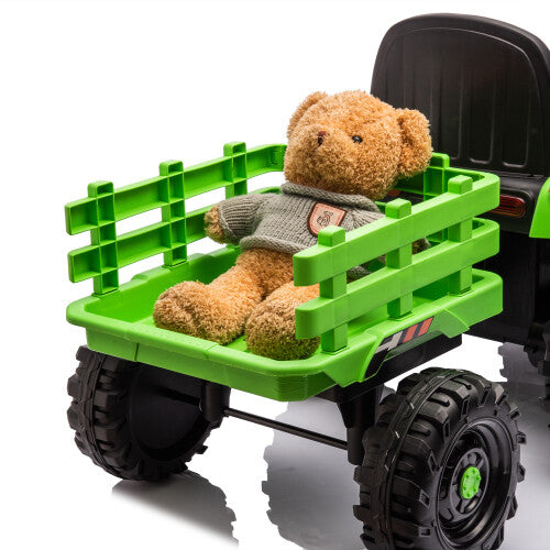 12V Battery-Powered Kids Ride-On Tractor with Trailer, Remote Control, 3-Speed, USB Charging Trend Times 22