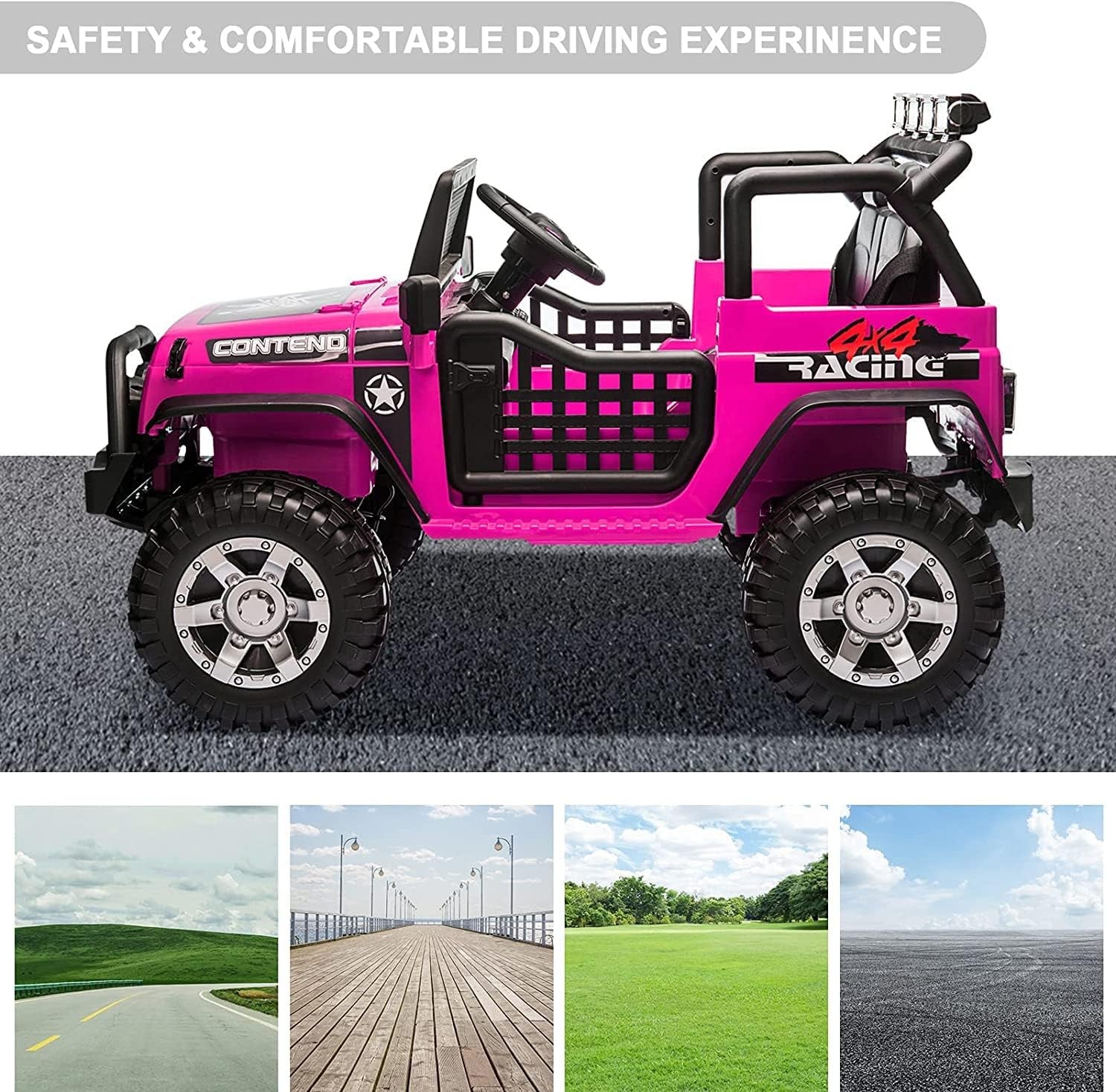 12V Electric 2-Seater Kids Ride-On Jeep Truck with Remote Control Trend Times 15