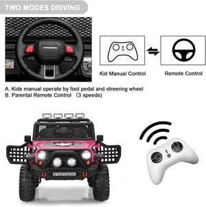 12V Electric 2-Seater Kids Ride-On Jeep Truck with Remote Control Trend Times 2
