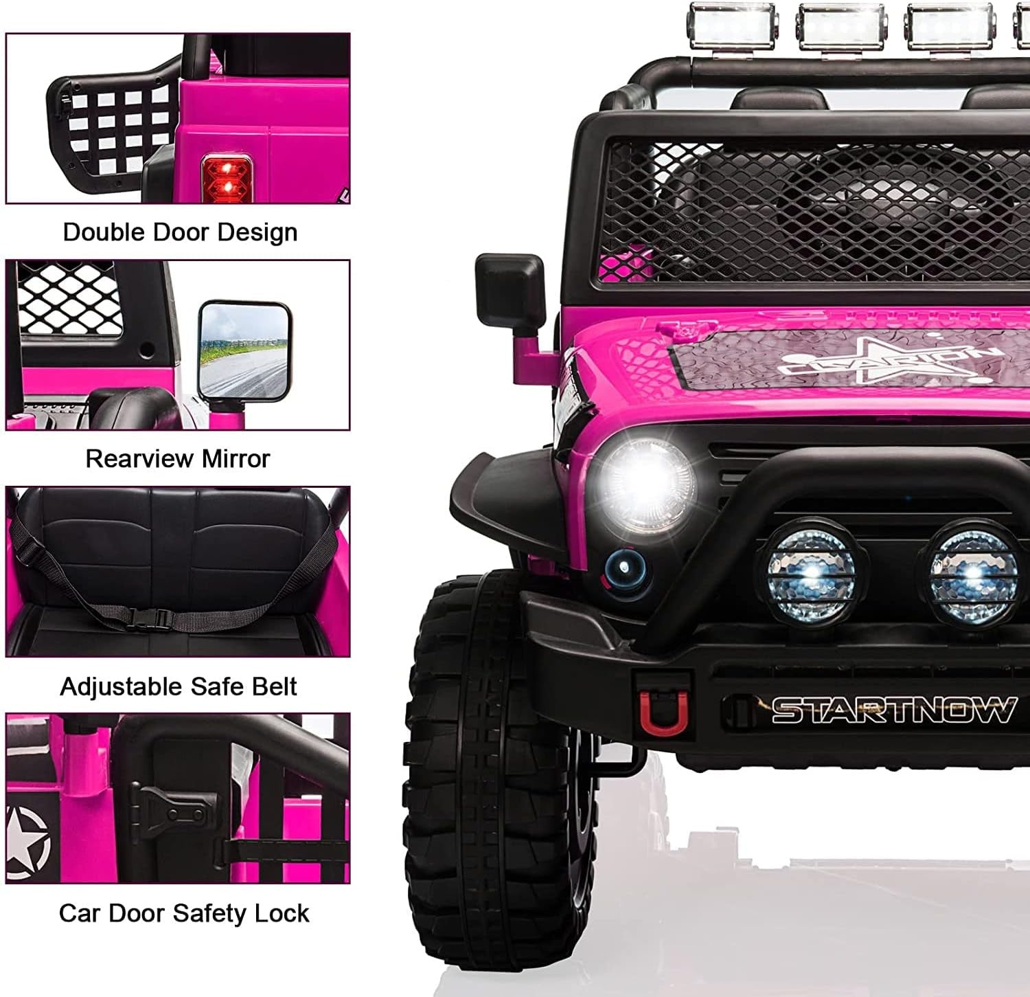 12V Electric 2-Seater Kids Ride-On Jeep Truck with Remote Control Trend Times 7