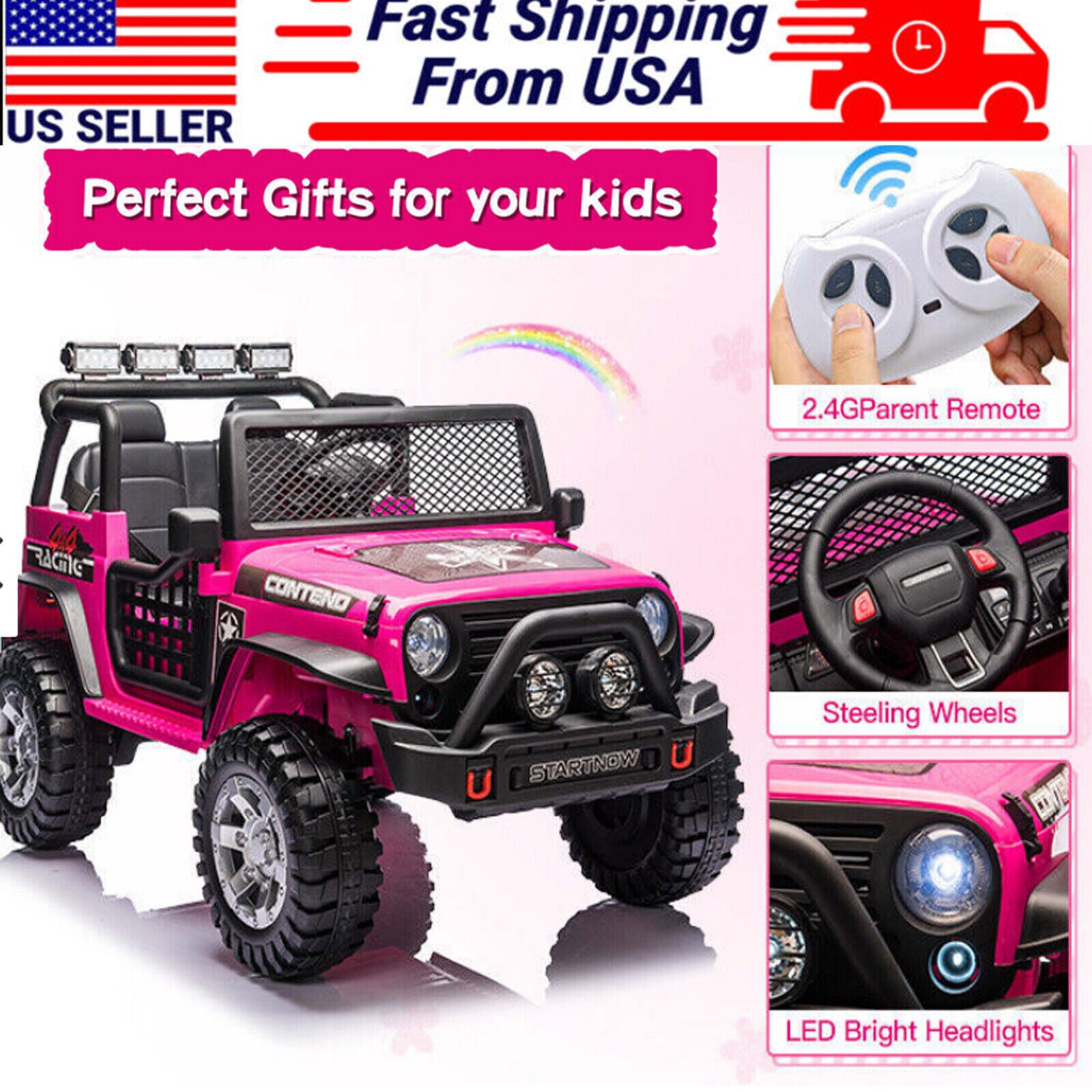 12V Electric 2-Seater Kids Ride-On Jeep Truck with Remote Control Trend Times Variant 0