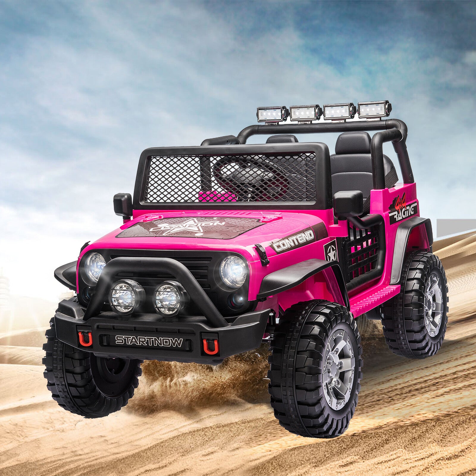12V Electric 2-Seater Kids Ride-On Jeep Truck with Remote Control Trend Times 0