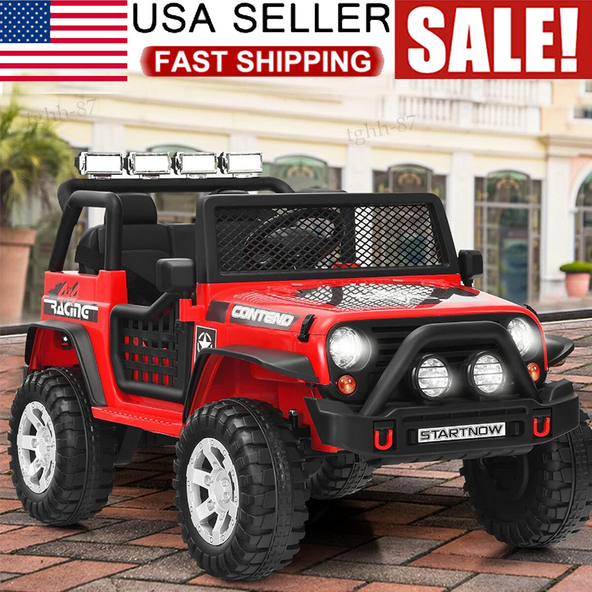 12V Electric 2-Seater Kids Ride-On Jeep Truck with Remote Control and LED Lights Trend Times 1