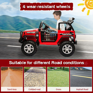 12V Electric 2-Seater Kids Ride-On Jeep Truck with Remote Control and LED Lights Trend Times 5