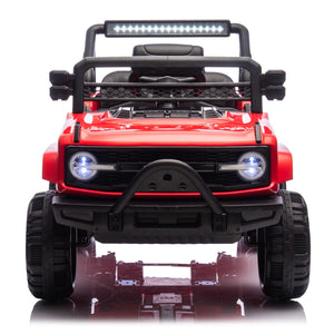 12V Electric Kids Ride-On Jeep Truck Toy with 6 Wheels and Remote Control, Red Trend Times 1