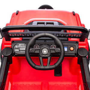12V Electric Kids Ride-On Jeep Truck Toy with 6 Wheels and Remote Control, Red Trend Times 20