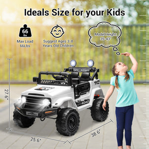 12V Electric 2-Seater Kids Ride-On Jeep Truck with Remote Control Trend Times 3
