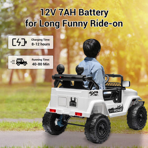 12V Electric 2-Seater Kids Ride-On Jeep Truck with Remote Control Trend Times 7